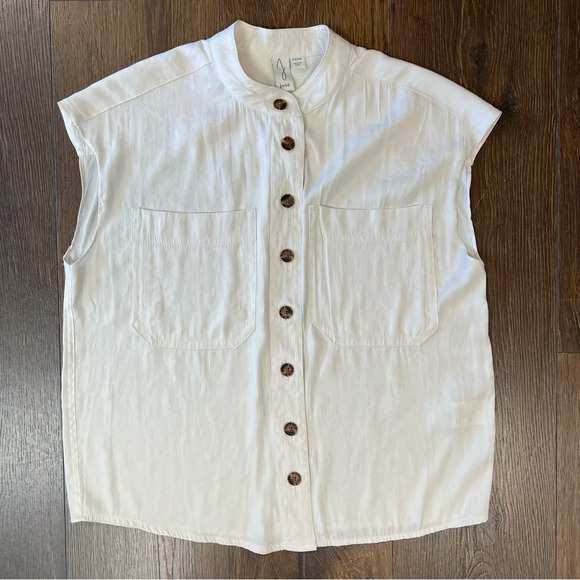 Joie ivory button up blouse SZ XS - Picture 1 of 4